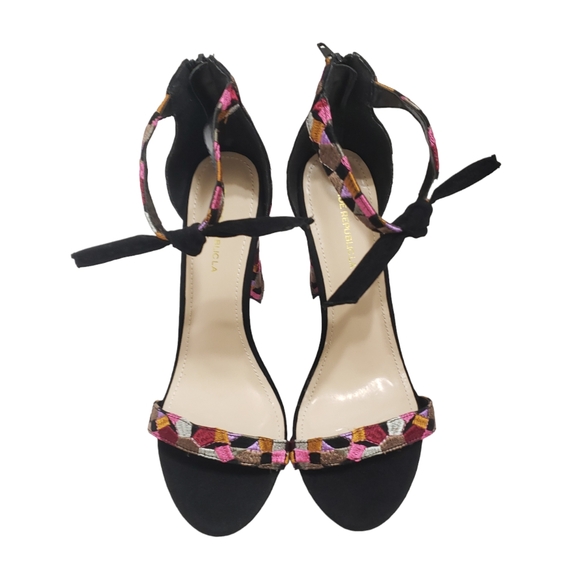 Shoe Repulic LA Embroidered High Heels Shoes Size 10 - Picture 6 of 11